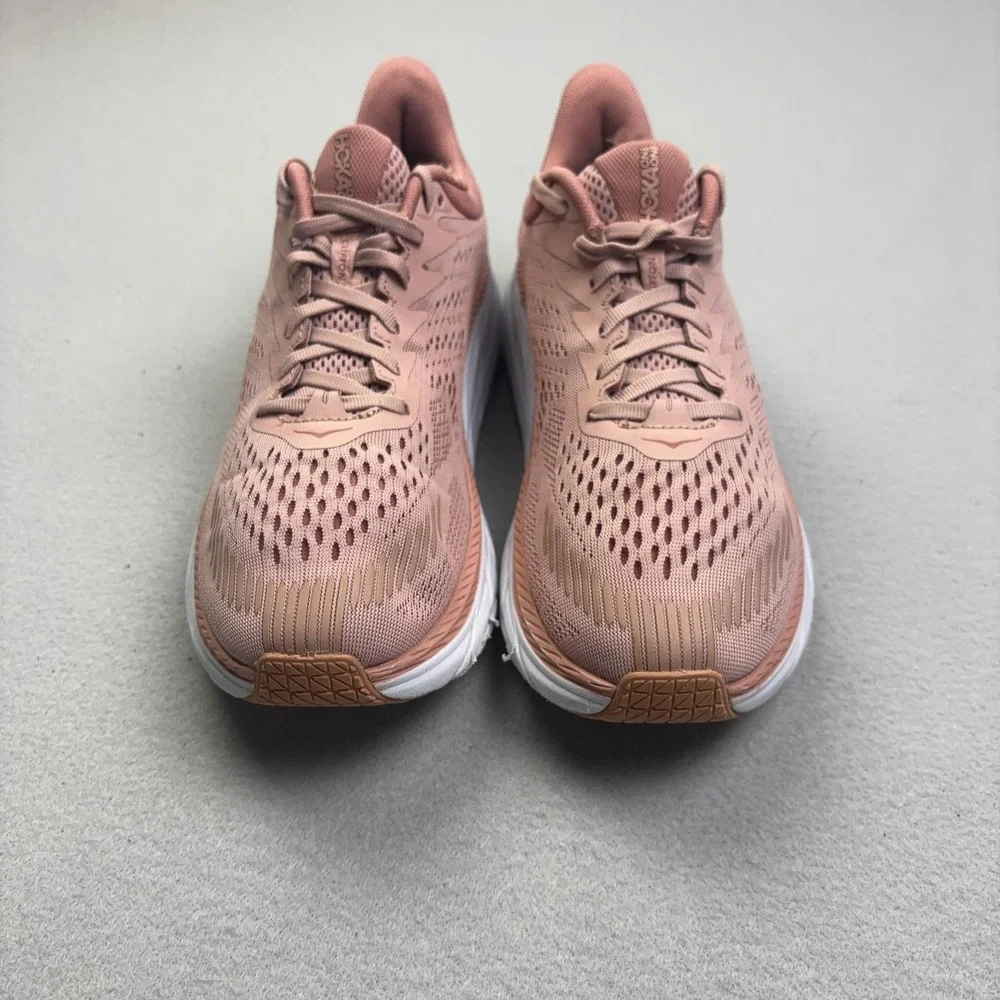 Hoka One One Clifton 7 Shoes Womens Size 8.5 Pink Running Sneakers 1110509 MRCB